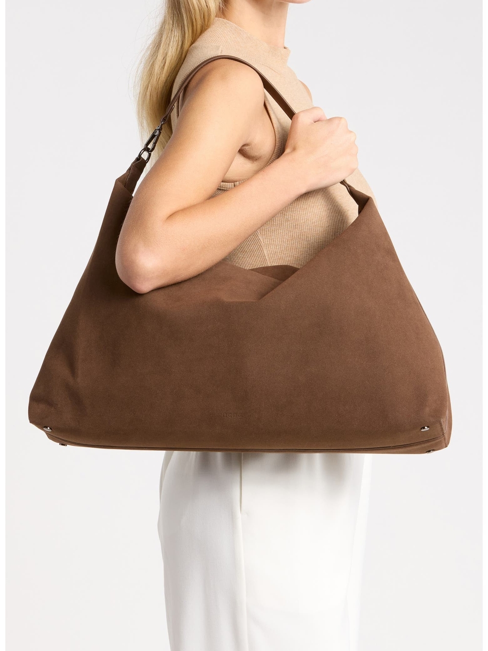 Everyday XLarge Chocolate Brown Suede Tote Bag